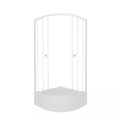 Душевое ограждение Triton УЛЬТРА  (В-средний поддон), Цвет стекла: прозрачное, Цвет профиля: Белый, Тип поддона: Средний, Выбрать размер: 90х90, изображение 7