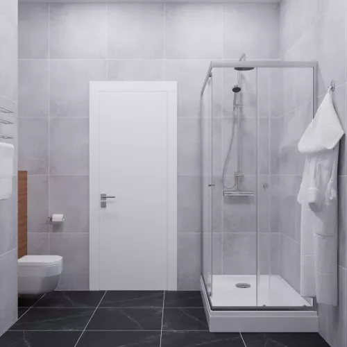 Душевое ограждение Triton "ВЕНТА-ХРОМ" , низкий поддон, Цвет стекла: прозрачное, Цвет профиля: Хром, Выбрать размер: 100х80, изображение 2