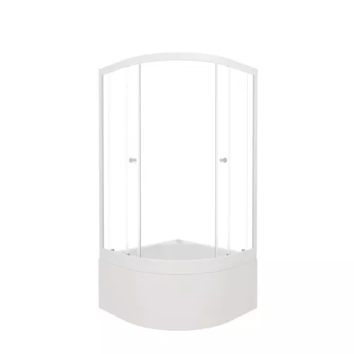 Душевое ограждение Triton УЛЬТРА  (Б-высокий поддон) 90х90, Цвет стекла: прозрачное, Цвет профиля: Белый, Тип поддона: Высокий, Выбрать размер: 90х90, изображение 7