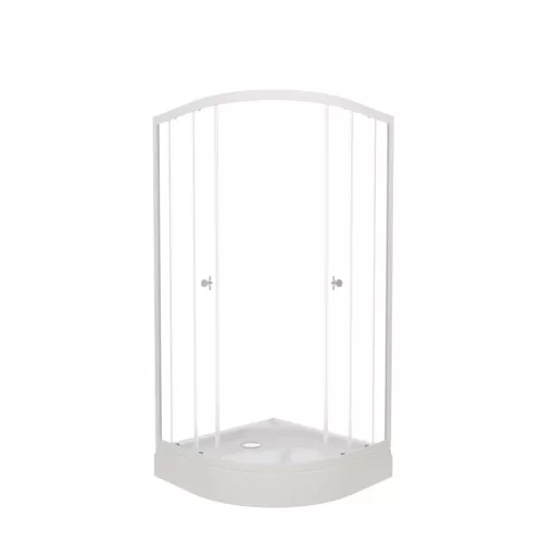 Душевое ограждение Triton УЛЬТРА  (А-низкий поддон), Цвет стекла: прозрачное, Цвет профиля: Белый, Тип поддона: Низкий, Выбрать размер: 80х80, изображение 7