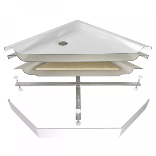 Поддон душевой Triton трапеция низкий ПД28/ПД29, Выбрать размер: 90х90, изображение 4