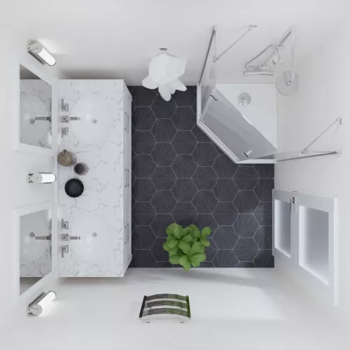 Душевое ограждение Triton "СИГМА-ХРОМ" низкий поддон, Цвет стекла: прозрачное, Цвет профиля: Хром, Тип поддона: Низкий, Выбрать размер: 100х100, изображение 6