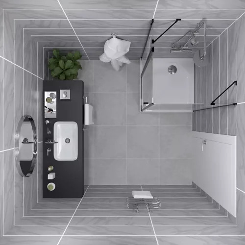 Душевое ограждение  Triton "ЙОТА-БЛЭК" (низкий поддон) 90х90 квадрат, изображение 6