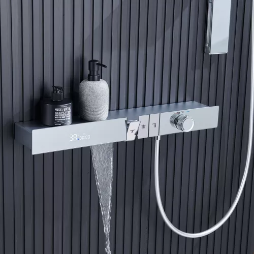 Встроенная душевая система Black&White GH-9025C, Выбрать цвет: Хром, изображение 6