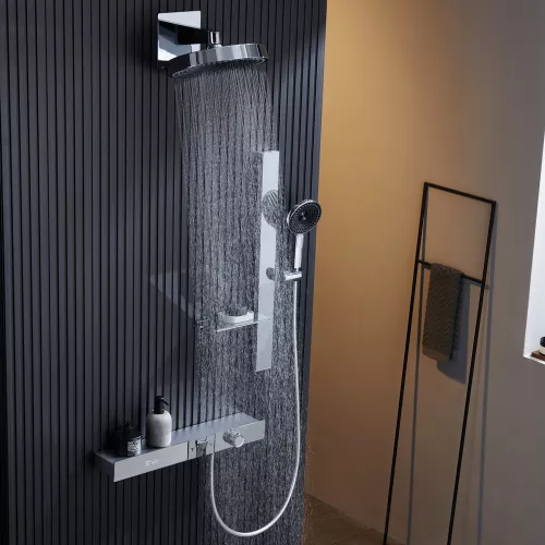 Встроенная душевая система Black&White GH-9025C, Выбрать цвет: Хром, изображение 2