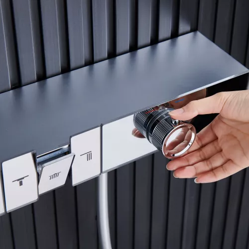 Встроенная душевая система Black&White GH-9025C, Выбрать цвет: Хром, изображение 9