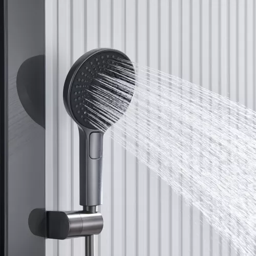 Встроенная душевая система Black&White GH-9025GM, Выбрать цвет: Оружейная сталь, изображение 4