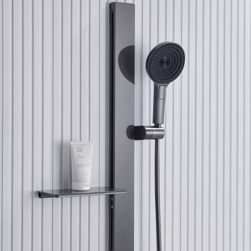 Встроенная душевая система Black&White GH-9025GM, Выбрать цвет: Оружейная сталь, изображение 2