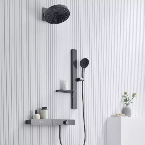 Встроенная душевая система Black&White GH-9025GM, Выбрать цвет: Оружейная сталь, изображение 12