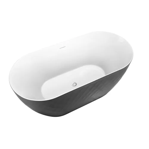 Акриловая ванна Black&White SB320Grey 170х78, Выбрать цвет: Серый, изображение 3