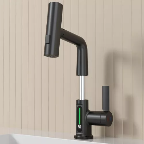 Смеситель для раковины Black&White SD3027B, Выбрать цвет: Черный, изображение 6