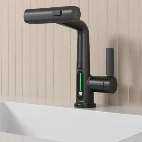 Смеситель для раковины Black&White SD3027B, Выбрать цвет: Черный, изображение 2