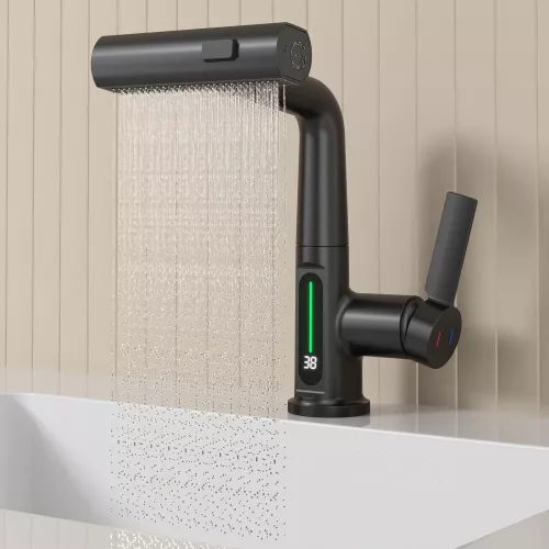 Смеситель для раковины Black&White SD3027B, Выбрать цвет: Черный, изображение 4