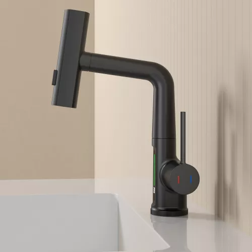 Смеситель для раковины Black&White SD3027B, Выбрать цвет: Черный, изображение 9