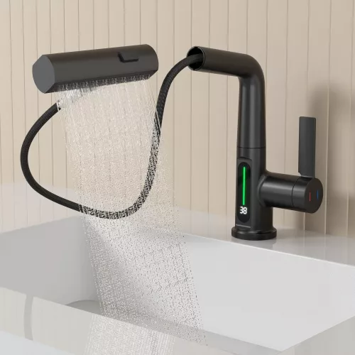 Смеситель для раковины Black&White SD3027B, Выбрать цвет: Черный, изображение 5