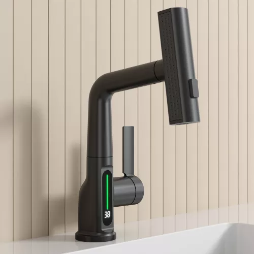 Смеситель для раковины Black&White SD3027B, Выбрать цвет: Черный, изображение 7