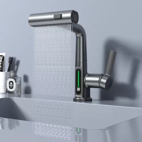 Смеситель для раковины Black&White SD3027GM, Выбрать цвет: Оружейная сталь, изображение 5