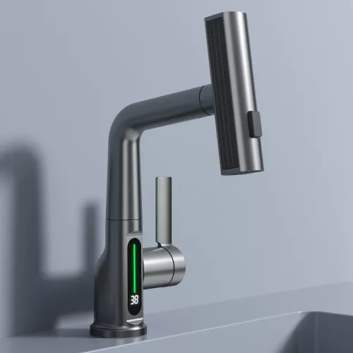 Смеситель для раковины Black&White SD3027GM, Выбрать цвет: Оружейная сталь, изображение 6