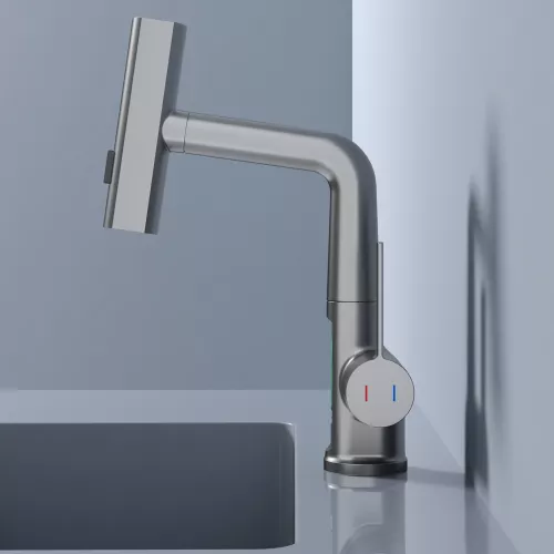 Смеситель для раковины Black&White SD3027GM, Выбрать цвет: Оружейная сталь, изображение 12