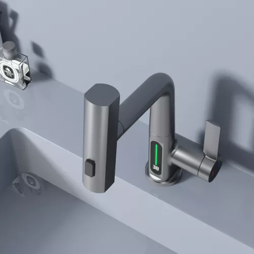 Смеситель для раковины Black&White SD3027GM, Выбрать цвет: Оружейная сталь, изображение 11