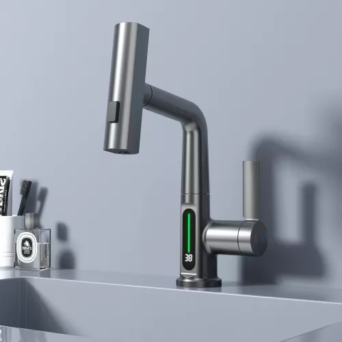 Смеситель для раковины Black&White SD3027GM, Выбрать цвет: Оружейная сталь