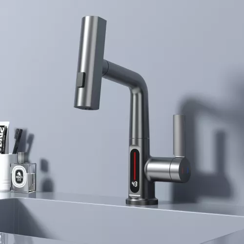 Смеситель для раковины Black&White SD3027GM, Выбрать цвет: Оружейная сталь, изображение 8