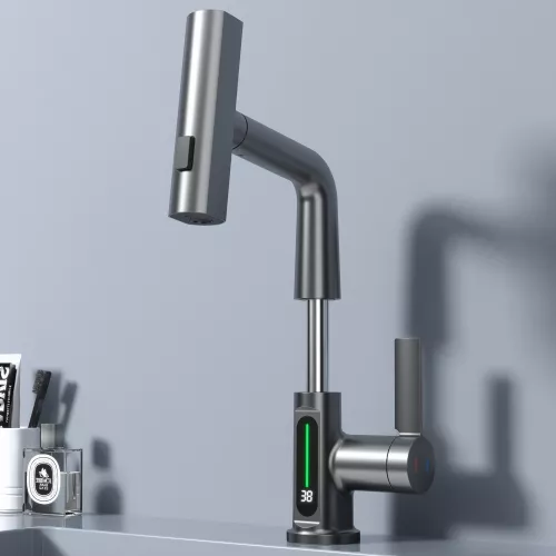 Смеситель для раковины Black&White SD3027GM, Выбрать цвет: Оружейная сталь, изображение 2