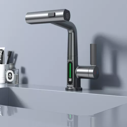 Смеситель для раковины Black&White SD3027GM, Выбрать цвет: Оружейная сталь, изображение 3