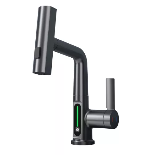 Смеситель для раковины Black&White SD3027GM, Выбрать цвет: Оружейная сталь, изображение 13