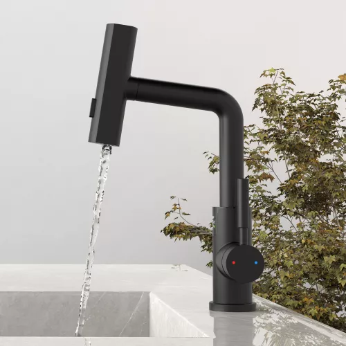 Смеситель для раковины Black&White SD3028B, Выбрать цвет: Черный, изображение 2