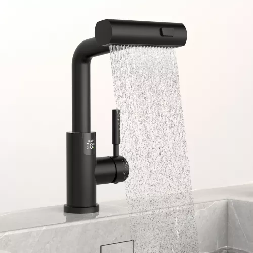 Смеситель для раковины Black&White SD3028B, Выбрать цвет: Черный, изображение 3