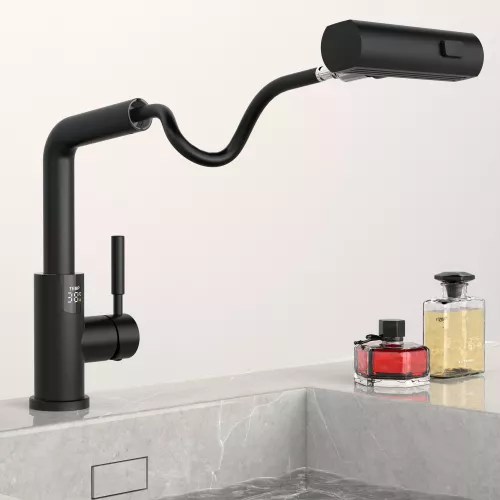 Смеситель для раковины Black&White SD3028B, Выбрать цвет: Черный, изображение 4