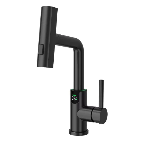 Смеситель для раковины Black&White SD3028B, Выбрать цвет: Черный, изображение 9