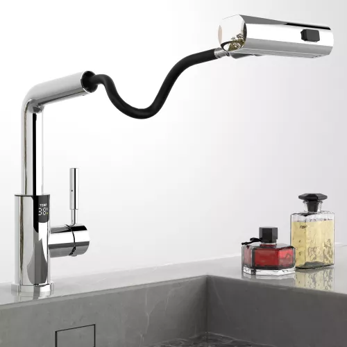 Смеситель для раковины Black&White SD3028C, Выбрать цвет: Хром, изображение 7