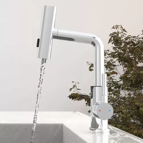 Смеситель для раковины Black&White SD3028C, Выбрать цвет: Хром, изображение 4