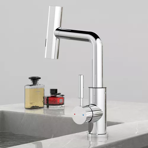 Смеситель для раковины Black&White SD3028C, Выбрать цвет: Хром, изображение 2