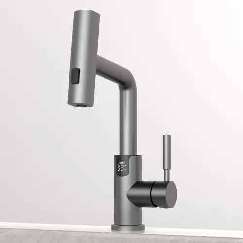 Смеситель для раковины Black&White SD3028GM, Выбрать цвет: Оружейная сталь