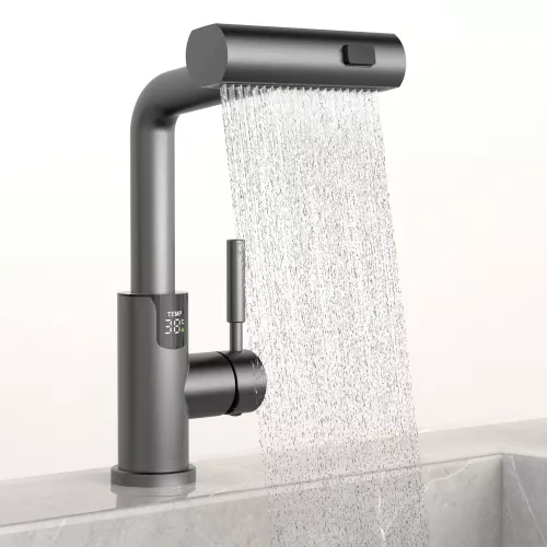 Смеситель для раковины Black&White SD3028GM, Выбрать цвет: Оружейная сталь, изображение 7