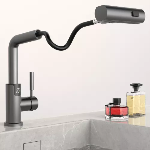 Смеситель для раковины Black&White SD3028GM, Выбрать цвет: Оружейная сталь, изображение 6