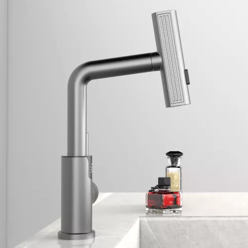 Смеситель для раковины Black&White SD3028GM, Выбрать цвет: Оружейная сталь, изображение 5