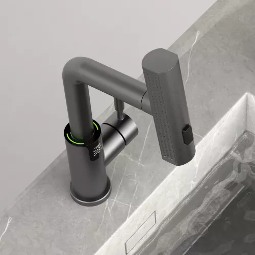 Смеситель для раковины Black&White SD3028GM, Выбрать цвет: Оружейная сталь, изображение 4