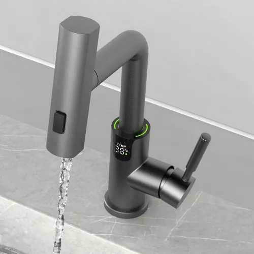 Смеситель для раковины Black&White SD3028GM, Выбрать цвет: Оружейная сталь, изображение 3