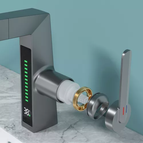 Смеситель для раковины Black&White SD3029GM, Выбрать цвет: Оружейная сталь, изображение 10