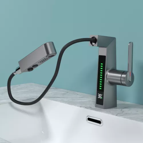 Смеситель для раковины Black&White SD3029GM, Выбрать цвет: Оружейная сталь, изображение 8