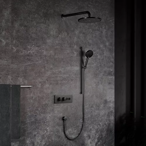 Встроенная душевая система Black&White U7646GM, Выбрать цвет: Оружейная сталь