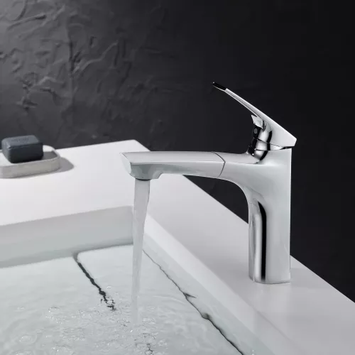 Смеситель для раковины Black&White UK7901C, Выбрать цвет: Хром, изображение 5