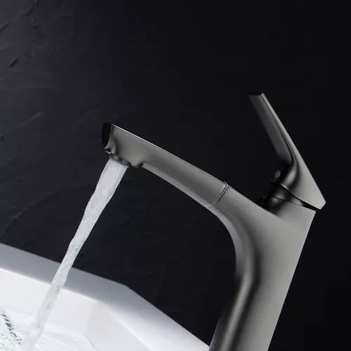 Смеситель для раковины Black&White UK7901MG, Выбрать цвет: Оружейная сталь, изображение 5