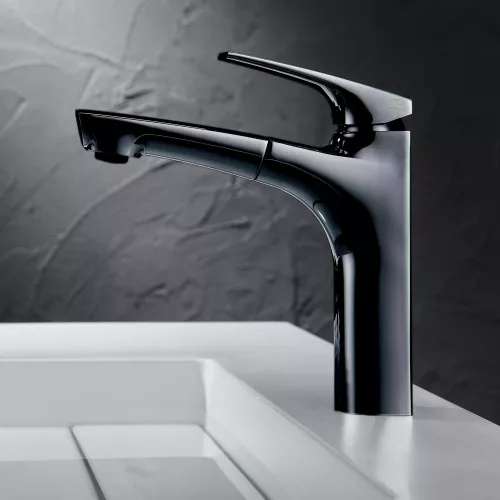 Смеситель для раковины Black&White UK7901B, Выбрать цвет: Черный