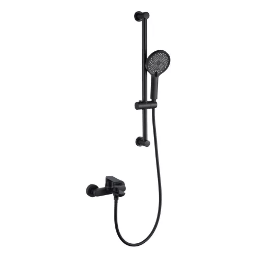 Смеситель для ванны (с лейкой и штангой - комплект) Black&White UK8303B, изображение 4