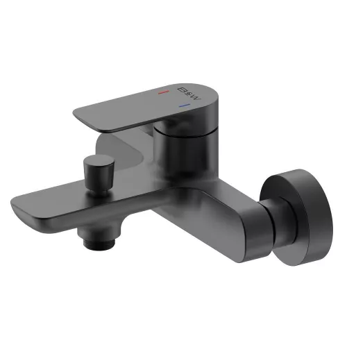 Смеситель для ванны (с лейкой и штангой - комплект) Black&White UK8303B, изображение 5